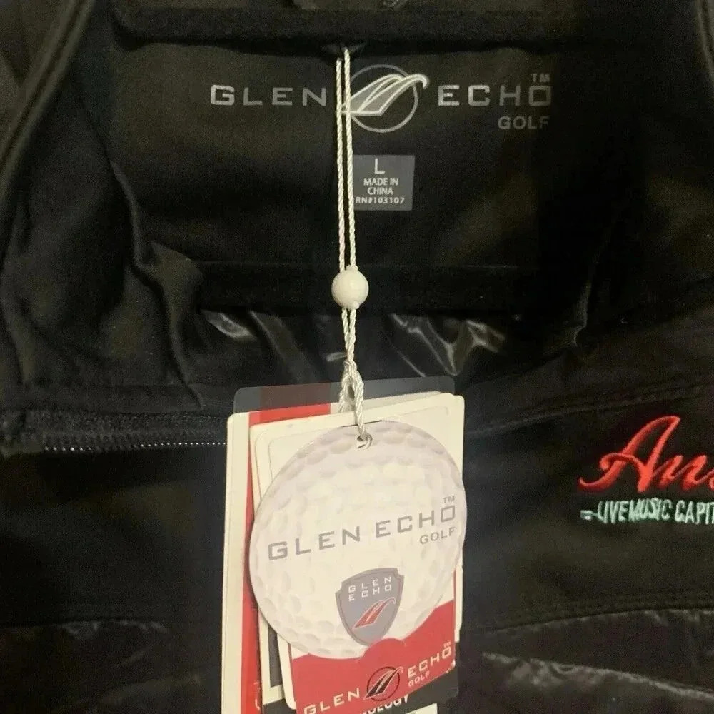 Glen Echo Black Puffer Vest "Austin-Live Music Capital of the World" Gorpcore L - Picture 6 of 8